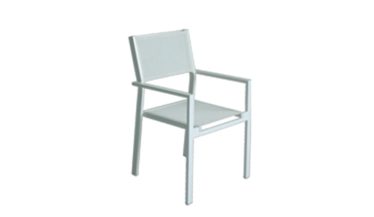 silla aluminio blanco